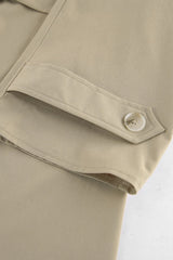 Women's Trench Coat Double Breasted Point Collar Belted – Daily Commute
