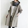 Women's Trench Coat Hooded Button Front Long Sleeve – Errand Day