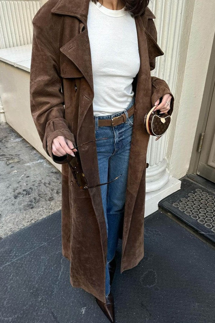 Women's Trench Coat Wide Lapel Waist Belt – Weekend Layers