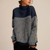Women's Turtleneck Cable Knit Sweater Long Sleeve Ribbed Cuff – Weekend Outing