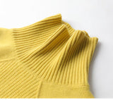 Women's Turtleneck Sweater Diamond Knit Long Sleeve Ribbed Cuffs – Gallery Visit
