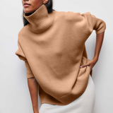 Women's Turtleneck Sweater Dropped Shoulder Long Sleeve – Weekend Plans