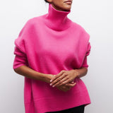 Women's Turtleneck Sweater Dropped Shoulder Long Sleeve – Weekend Plans