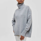 Women's Turtleneck Sweater Dropped Shoulder Long Sleeve – Weekend Plans