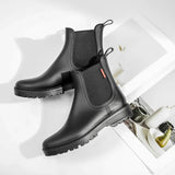 Women's Waterproof Rain Ankle Boots Side Panel Pull Tab – Wet Weather Wear