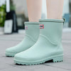 Women's Waterproof Rain Ankle Boots Slip On Mid Shaft – Rainy Day Essential