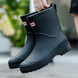 Women's Waterproof Rain Ankle Boots Slip On Mid Shaft – Rainy Day Essential