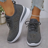 Women's Wedge Sneakers Low Top Lace Up – Round Toe Openwork Casual