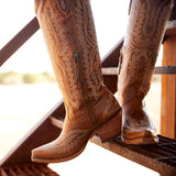 Women's Western Stitched Knee-High Boots Pointed Toe Side Zipper – Rodeo Night