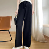 Women's Wide Leg Lounge Pants Drawstring Waist – Easygoing Daily Wear