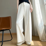 Women's Wide Leg Lounge Pants Drawstring Waist – Easygoing Daily Wear