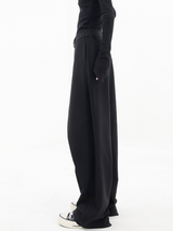 Women's Wide Leg Pants High Waist Wrap Front Button – Going Out