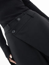 Women's Wide Leg Pants High Waist Wrap Front Button – Going Out