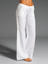 Women's Wide Leg Pants Patch Pocket Tie Front Full Length – Boardwalk