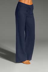Women's Wide Leg Pants Patch Pocket Tie Front Full Length – Boardwalk