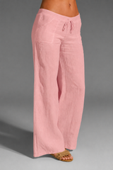 Women's Wide Leg Pants Patch Pocket Tie Front Full Length – Boardwalk