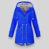 Women's Windbreaker Rain Jacket Hooded Full Zip Mid-Thigh – Seasonal Weather Wear
