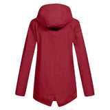 Women's Windbreaker Rain Jacket Hooded Zip Front High Collar – Outdoor Wear