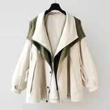 Women's Windbreaker Rain Jacket Hooded Zip Front – Rainy Weather Style