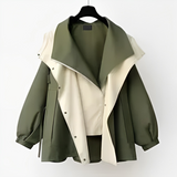 Women's Windbreaker Rain Jacket Hooded Zip Front – Rainy Weather Style