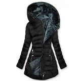 Women’s Winter Hooded Faux Fur Quilted Coat Zip Front – Snowy City Walks