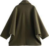 Women’s Wool Jacket Angled Button Front Notched Collar – City Cafe Stops