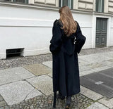 Women’s Wool Trench Coat Notched Collar Double Breasted Belted – City Appointments