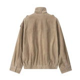 Women's Zip Up Utility Jacket Stand Collar Pocket – Date Night